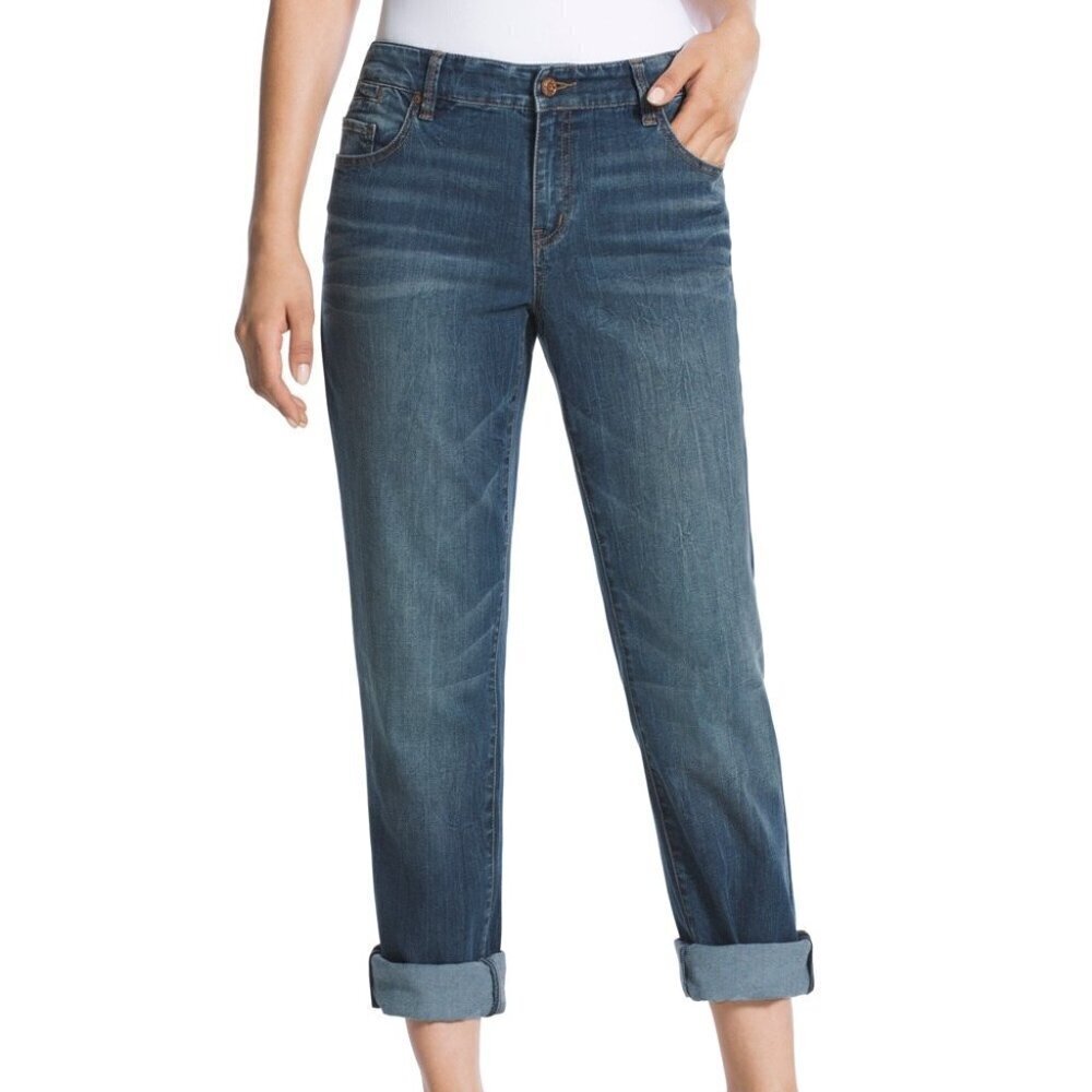 Chico's The Platinum Boyfriend Ankle Jeans Size 1.5/10